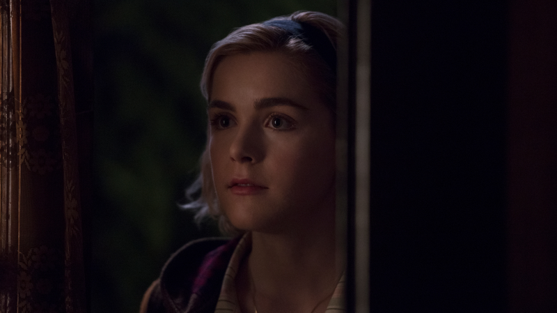 Kiernan Shipka as Sabrina Spellman.